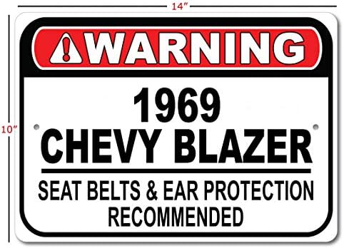 1969 69 Chevy Blazer Emniyet Kemeri Önerilen Hızlı Araba İşareti, Metal Garaj İşareti, Duvar Dekoru, GM Araba İşareti-10x14