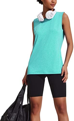 COOrun kadın Kolsuz Atletik Gömlek Hafif Spor Gömlek Hızlı Kuru Yoga Tankı Üstleri Kas Tankı