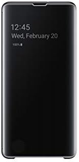 SAMSUNG Galaxy S10 + S-View Flip Kılıf, Siyah, Model: EF-ZG975CBEGUS