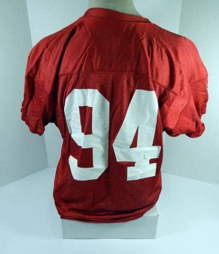 2009 San Francisco 49ers Justin Smith 94 Oyunu Yayınlandı Kırmızı Antrenman Forması XL 42-İmzasız NFL Oyunu Kullanılmış