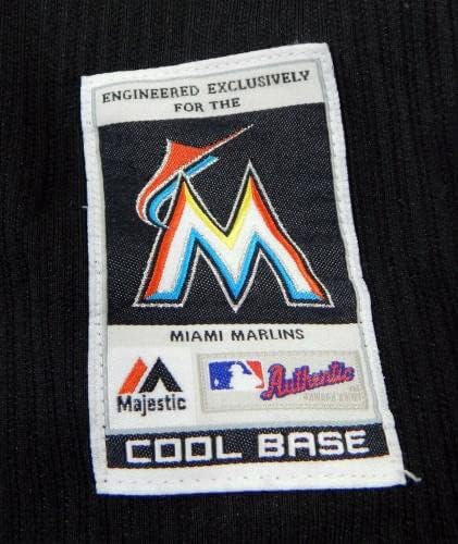 2014-16 Miami Marlins James 45 Oyun Kullanılmış Siyah Forma ST BP 48 DP18466 - Oyun Kullanılmış MLB Formaları
