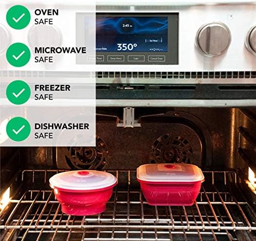 Çöküşü-En iyi Mutfak Gereçleri-Silikon Gıda Saklama Kapları-BPA İçermeyen Hava Geçirmez Kaseler-Katlanabilir Yemek