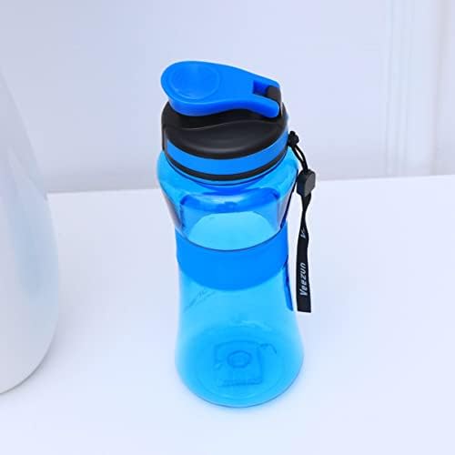 CANİGHT Plastik Su Şişeleri Spor Su Sürahisi Su Şişesi için 3 adet Taşınabilir Yoga Mavi Spor Koşu Şeffaf Sızdırmaz