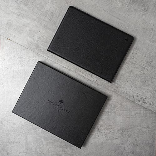 Porter Riley-iPad Mini 5 (7.9) 2019 Sürümü için Deri Kılıf. Premium Hakiki Deri Standı / Kapak / Flip Case (Siyah)