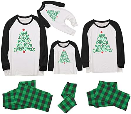 Aile pijamaları Noel Eşleşen Seti Çizgili Pijama Pantolon Tatil Eşleşen Pijama Aile için Kar Taneleri
