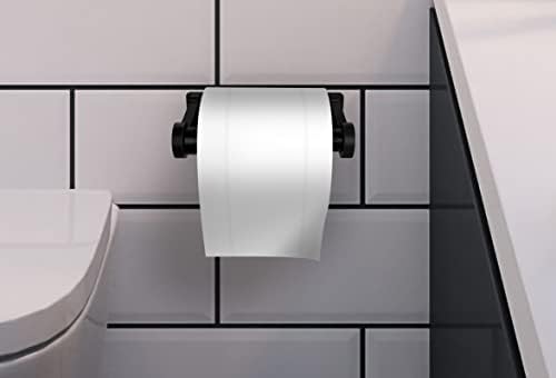 D & Joy Banyo Tuvalet Kağıdı Tutucusu, Yaylı Rulolu Mat Siyah Duvara Monte Tuvalet Kağıdı Rulo Tutucusu, Alüminyum