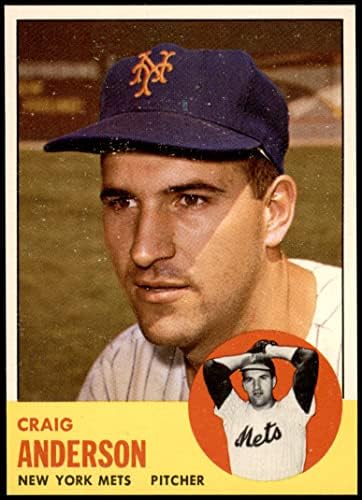 1963 Topps 59 Craig Anderson New York Mets (Beyzbol Kartı) NM / MT Mets