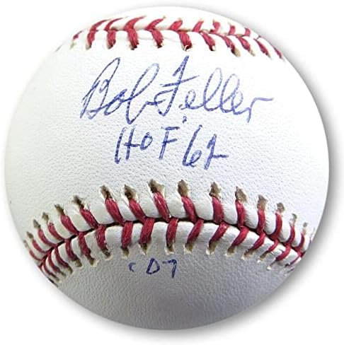 Bob Feller İmzalı Beyzbol Kızılderilileri HOF 62 Yazılı JSA AI97761 - İmzalı Beyzbol Topları İmzaladı