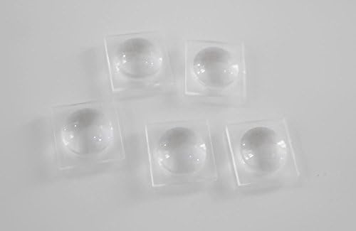 18mm Kare Lens Led 18mm Pürüzsüz bikonveks Lens Optik odaklanan lens 5'li paket