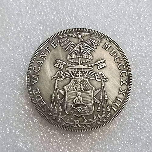 Antika El Sanatları İtalya 1823 Gümüş Dolar hatıra parası Sikke 1325