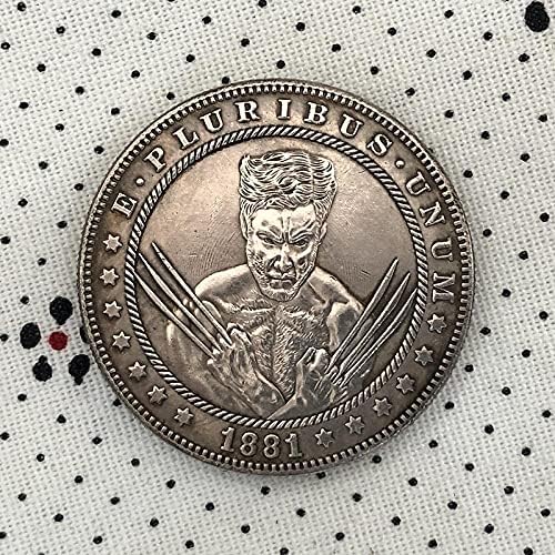 Mücadelesi Coin Çoğaltma hatıra parası Sikke Amerikan Morgan Dolaşıp Sikke 1881 El Sanatları Koleksiyonu seramik karo