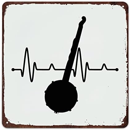Mousus Arp Kalp Atışı EKG EKG Retro Metal İşareti, Arp Duvar Plak Tabela, Müzik Aletleri İşareti Ofis Ev Sınıfı Duvar