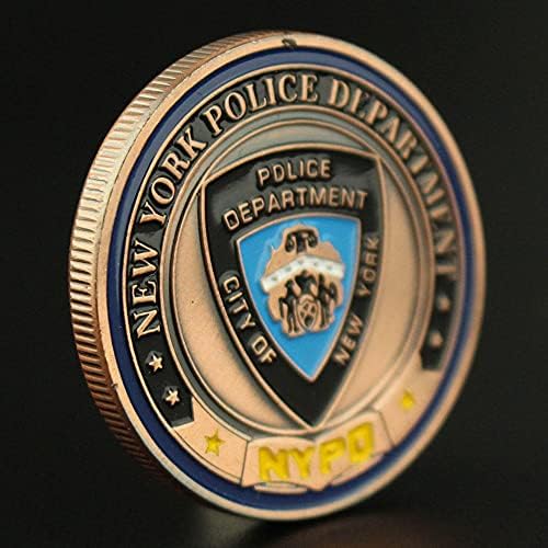 Amerika Birleşik Devletleri New York Polis Departmanı hatıra parası Bronz Kaplama Sikke Desen Mücadelesi Coin