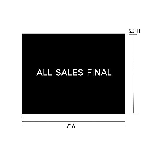 NAHANCO CD57ASF2 – 5 Ekranlar için Perakende Tabela Kartı, “Tüm Satış Finali”, 5 ½ ”Y x 7”W, Kart Stoğunda Beyaz Baskılı
