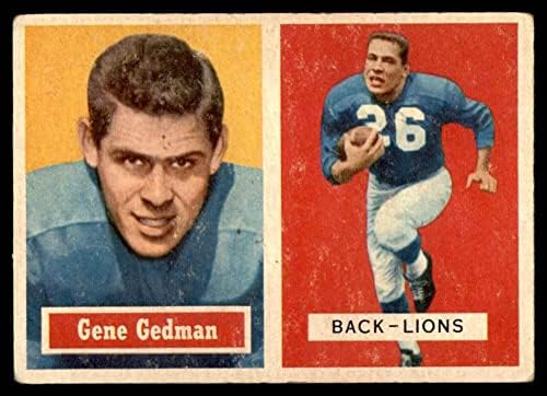 1957 Topps 44 Gene Gedman Detroit Aslanları (Futbol Kartı) VG/ESKİ Lions Indiana