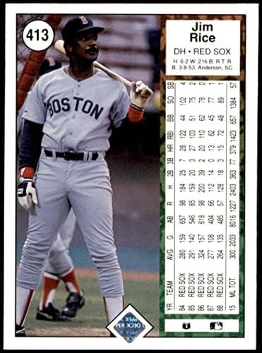 1989 Üst Güverte 413 Jim Rice Boston Red Sox (Beyzbol Kartı) NM/MT Red Sox