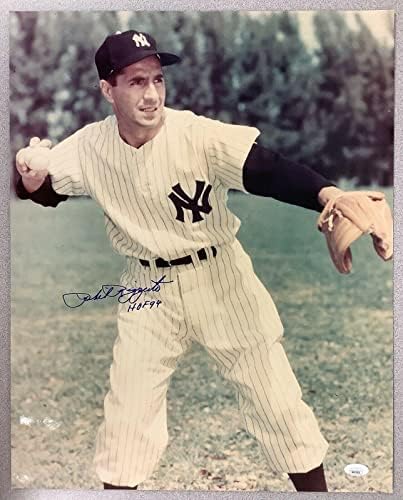 Phil Rizzuto İmzalı Fotoğraf 16x20 Beyzbol NY Yankees İmzası Insc HOF JSA - İmzalı MLB Fotoğrafları