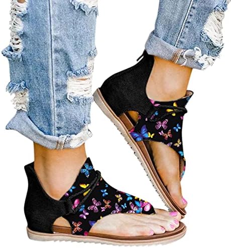 beıousalıe plaj sandaletleri Kadınlar için Ayçiçeği Baskı Flip Flop Slip-On Toe 2023 Yaz Rahat Bohem Tarzı Rahat Düz