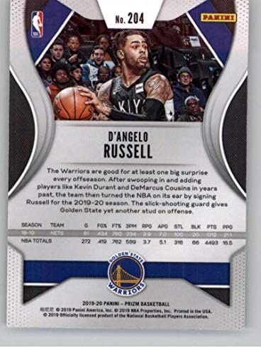2019-20 Panini Ödülü 204 D'ANGELO Russell Golden State Warriors NBA Basketbol Ticaret Kartı