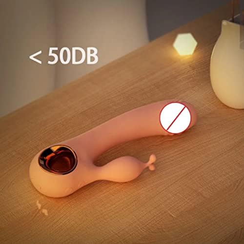 Çift Kafa Titreşimli Seks Oyuncakları Silikon G Spot Tavşan Vibratör Ciltor Teşvik Yapay Penis Vibratör (Pembe)