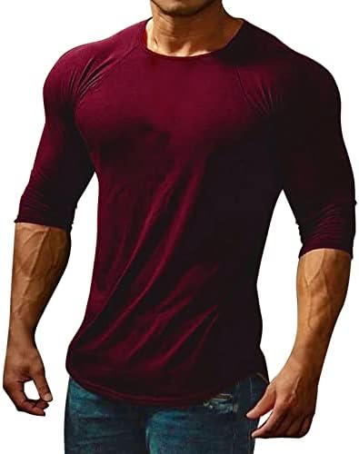 2023 Yeni Bahar ve Yaz Yeni Rahat Düz erkek Yuvarlak Boyun Uzun Kollu T Gömlek Slim Fit Gençlik T Shirt Erkek Uzun