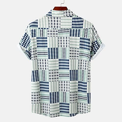 2023 Yeni Erkek Yaz Moda Rahat Hawaii Baskı Sahil Plaj Yaka Düğmesi T Shirt Gömlek Kısa Kollu Gömlek