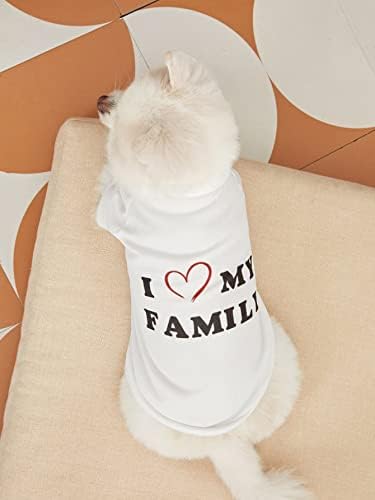 QWİNEE Köpek Tee Gömlek Sloganı Grafik Köpek T Shirt Yumuşak Sıkı Köpek Gömlek Kedi Giysileri Küçük Orta Büyük Köpek