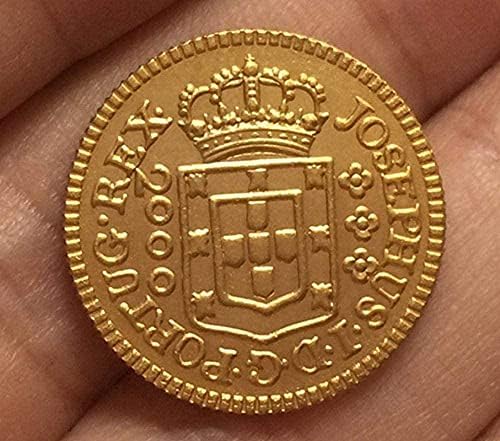 1773 Brezilyalı Paraları Bakır Altın Kaya Paraları Paraları El Sanatları CollectionCoin Koleksiyonu hatıra parası