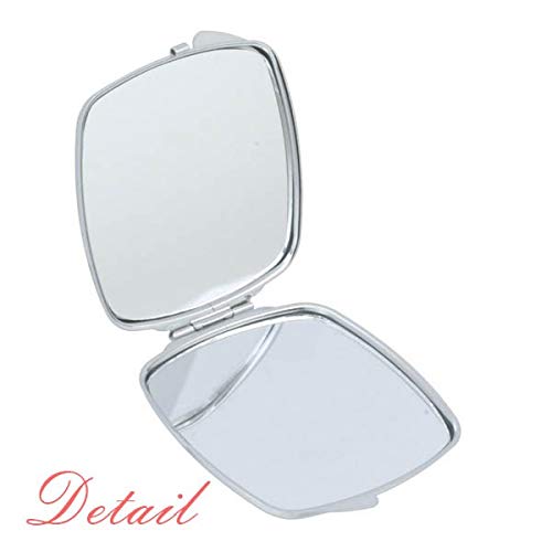 Şık Kelime Turophile Art Deco Hediye Moda Ayna Taşınabilir Kompakt Cep Makyaj Çift Taraflı Cam