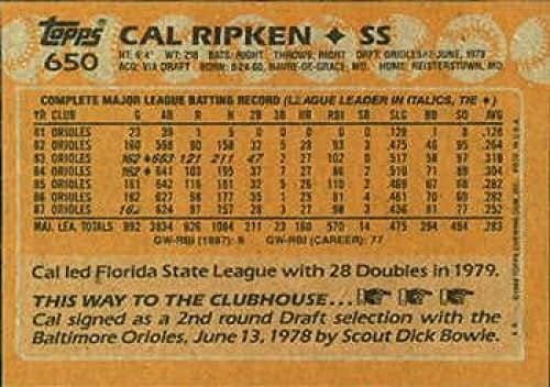 Cal Ripken 1988 Topps Beyzbol Kartı 650
