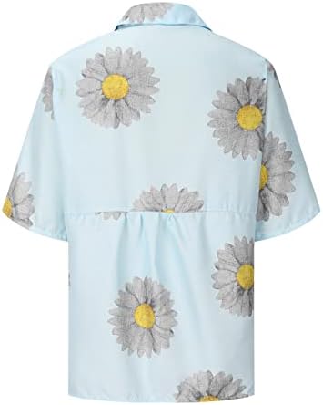 Brunch Üst Tshirt Bayan Sonbahar Yaz Kısa Kollu Elbise Grafik Düğme Aşağı Üst E8 E8