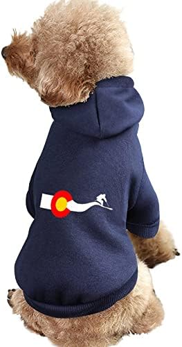 Colorado Bayrağı Kayak Tek Parça Köpek Kostüm Pet Takım Elbise Şapka ile Evcil hayvan aksesuarları Köpek ve Kedi için
