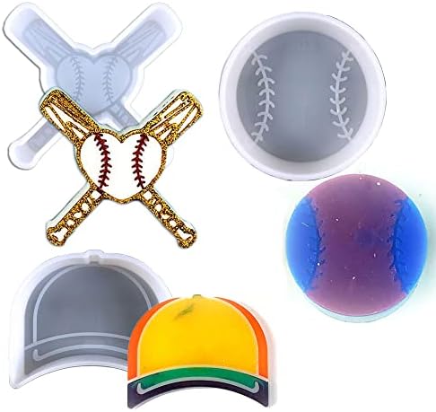 Duawenki beyzbol şapkası yarasa Şekli Araba Freshie silikon kalıp Sabun Yapmak için Aroma Boncuk Araba Freshie, Kolye,