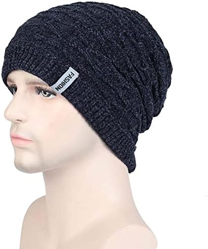 Erkekler Şapka Sıcak Tıknaz Kablo örgü şapkalar Yumuşak Streç Kalın Sevimli Örme Kap Soğuk Hava Kayak Kap Fransız