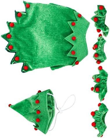 ABOOFAN 3 Takım Yavru Köpek Yeşil Boyutu Sahne Cosplay Elf Sevimli Küçük Cins Komik Giysiler Pet Parti Malzemeleri