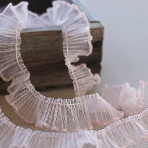 2 Metre Pilili Dantel Şerit Dekoratif El Sanatları Fırfır Dantel Trimler Düğün Gelin Elbise Süs Konfeksiyon Dikiş