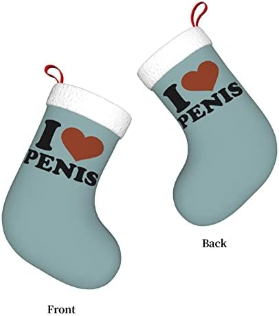 Yuyuy Seviyorum Penis Noel Çorap Tatil Dekorasyon Şömine Asılı Çorap 18 İnç Çorap
