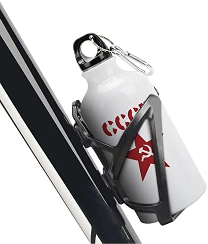Bayrağı Sovyetler Birliği SSCB Çekiç ve Orak Alüminyum Su Şişeleri Karabina ile Yeniden Kullanılabilir spor şişesi