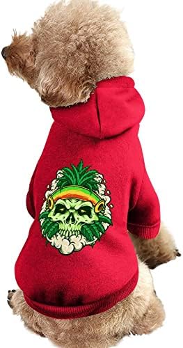 Esrar Yaprağı Kafatası Esrar Köpek Tek Parça Gömlek Moda Köpek Kostüm Kapaklı evcil hayvan aksesuarları