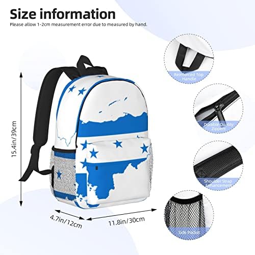 EWMAR Honduras bayrağı 15 inç hafif öğrenci sırt çantası seyahat sırt çantası bilgisayar çantası baskı