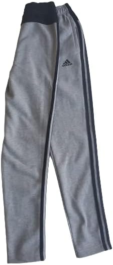 adidas erkek Essentials Çok Spor Polar Açık Etek 3 Çizgili Pantolon Gri / Siyah Boy Orta