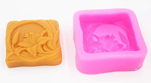 Longzang Yeşilimsi zambak çiçeği S0172 Zanaat Sanat Silikon Sabun Kalıp Craft Kalıpları DIY El Yapımı sabun kalıpları