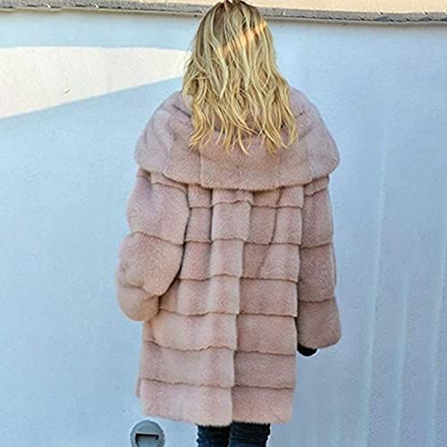 MİNGE Tatil Kış Tunik Mont kadın Modern Uzun Kollu Zip Kabarık Mont Gevşek Kapşonlu Sıcak Katı Hırka