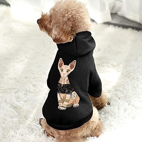 Gurur Sphynx Kedi Tek Parça Köpek Kostüm Pet Takım Elbise Şapka ile evcil hayvan aksesuarları Köpek ve Kedi için XS