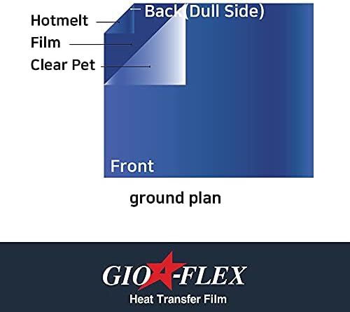 GIO-FLEX PU ısı transferi vinil 10x 12 -20 Yaprak beyaz renk HTV yapışkanlı vinil demir-On Transferi DIY tasarım T-Shirt