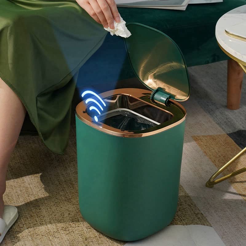 UXZDX Akıllı Sensör çöp tenekesi Mutfak Banyo Tuvalet çöp tenekesi Otomatik Indüksiyon Su Geçirmez çöp kutusu kapaklı