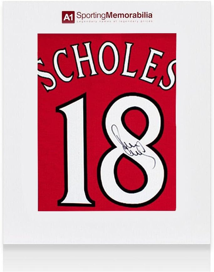 Paul Scholes İmzalı Manchester United Forması-2000-02, Ev Sahibi, 18 Numara-Hediye Bo İmzalı Futbol Formaları