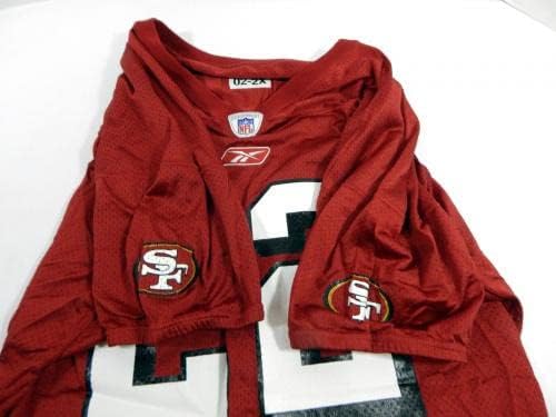 2002 San Francisco 49ers Terry Jackson 22 Oyun Kullanılmış Kırmızı Antrenman Forması 2XL 70-İmzasız NFL Oyun Kullanılmış