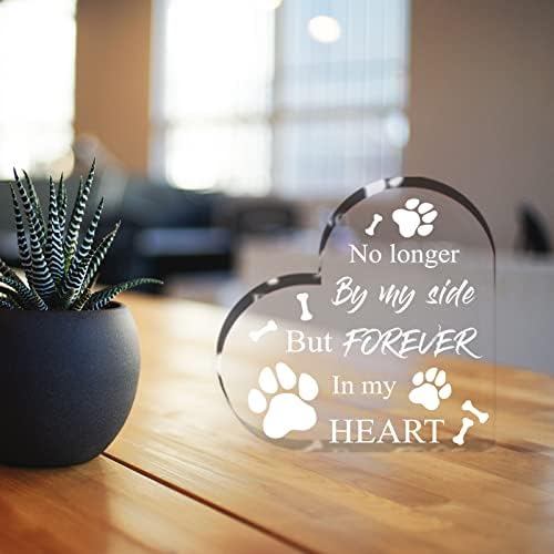 CRASPİRE Pet Anıt Hediyeler Kalp Şekli Akrilik Burcu Hediye Artık Yanımda Sonsuza Kalbimde Köpek Sempati Hediye Pet
