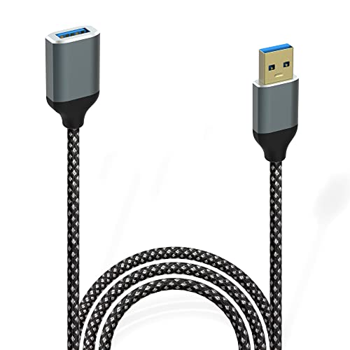 USB 3.0 Uzatma Kablosu, 3.3 FT Tip A Erkek-Dişi Dayanıklı Örgülü USB A'dan USB'ye Uzatma Kablosu Yüksek Veri Aktarımı